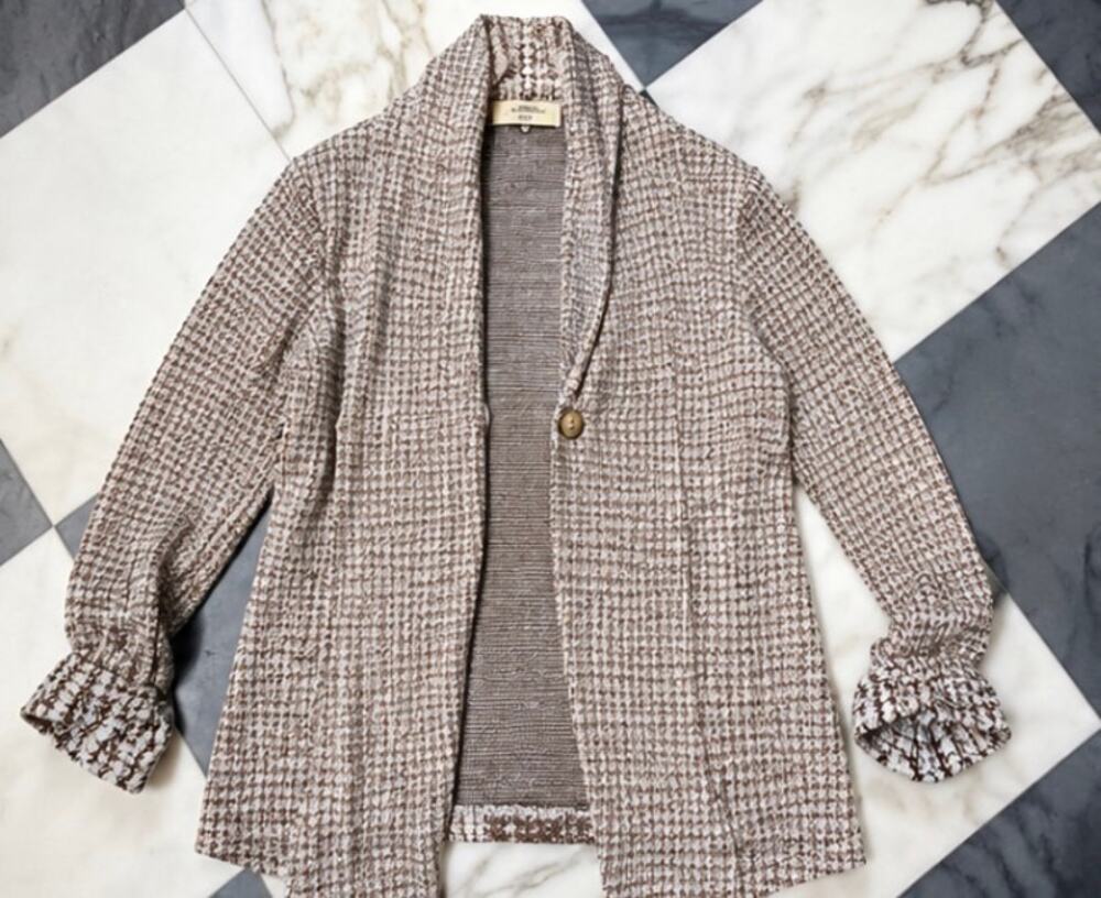 Alter’d State Houndstooth Knit Cardigan Sweater Made USA Women’s Small